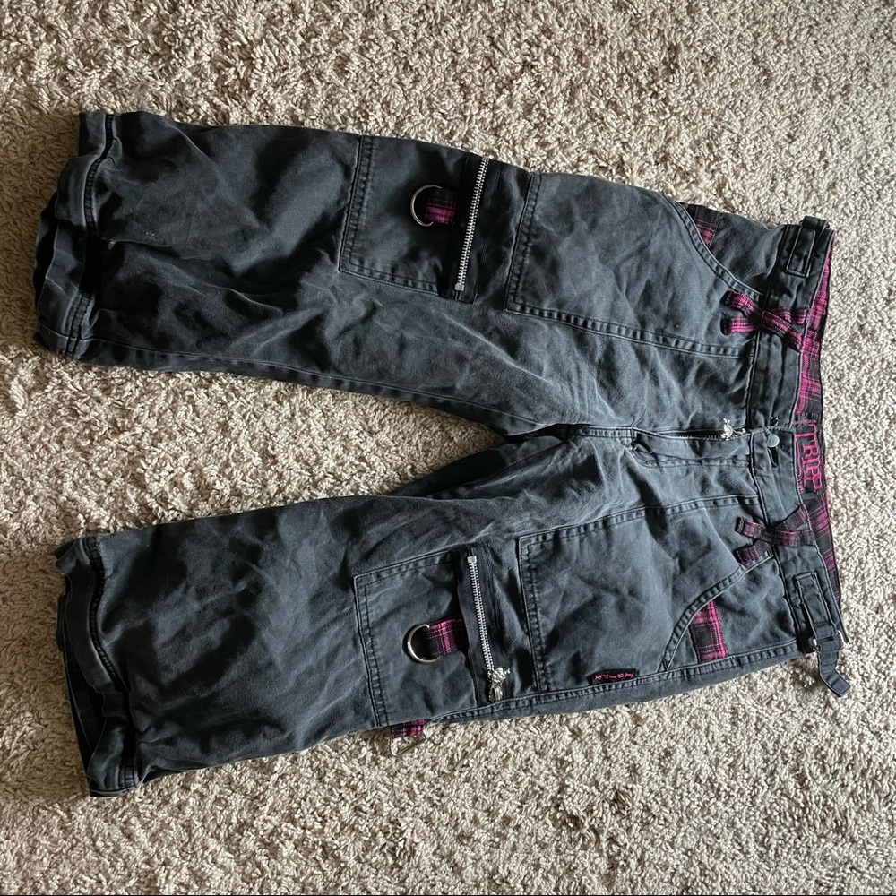 Size 3 Pink Plaid Tripp NYC Capris